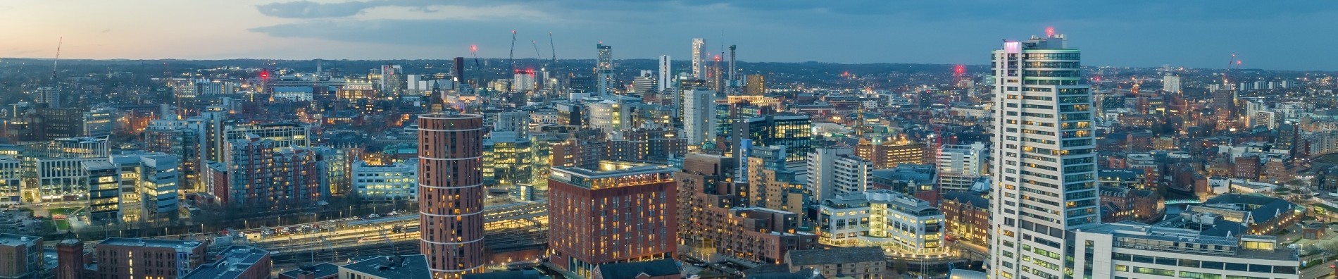 Leeds City Centre Aerial View